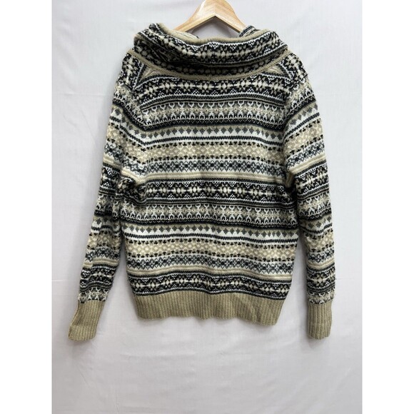 Kensie Women’s Fair Isle Cowl Tunnel Neck Sweater Geometric Pullover Large - Picture 7 of 7